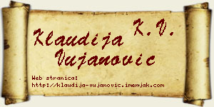 Klaudija Vujanović vizit kartica